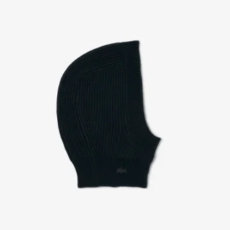 Balaclava z plstěné vlny s žebrovaným vzorem Balaclava z plstěné vlny s žebrovaným vzorem