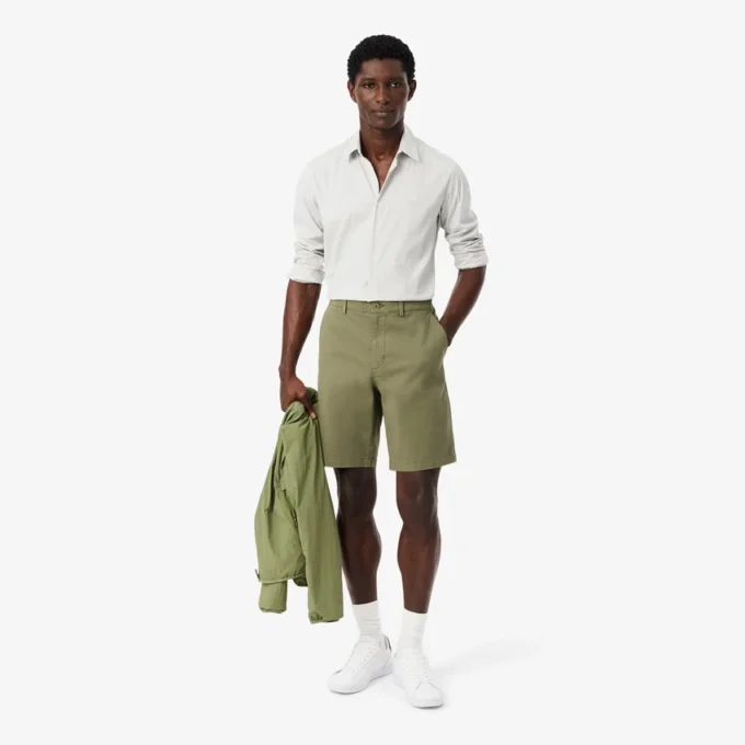 Bermudy z elastické bavlny s regular fit střihem Bermudy z elastické bavlny s regular fit střihem