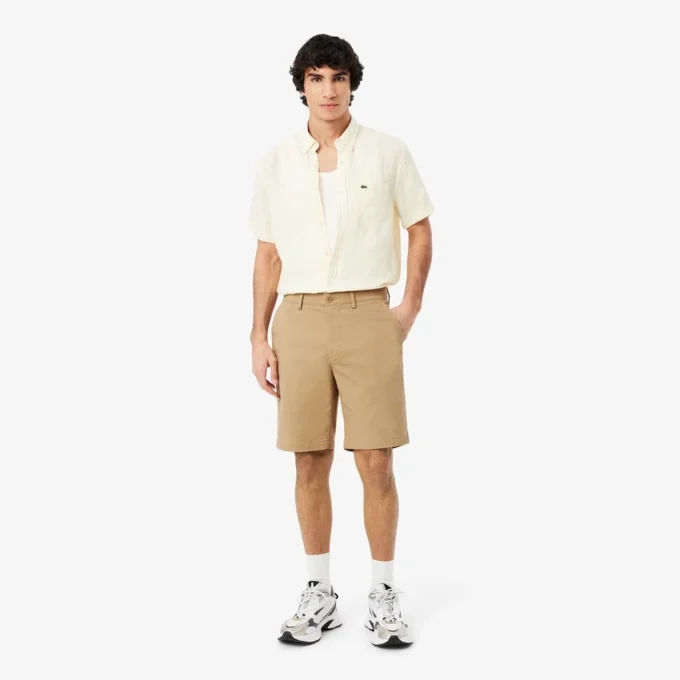 Bermudy z elastické bavlny s regular fit střihem Bermudy z elastické bavlny s regular fit střihem