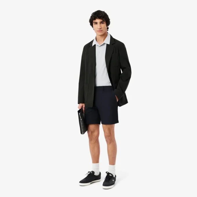 Bermudy z elastické bavlny s regular fit střihem Bermudy z elastické bavlny s regular fit střihem