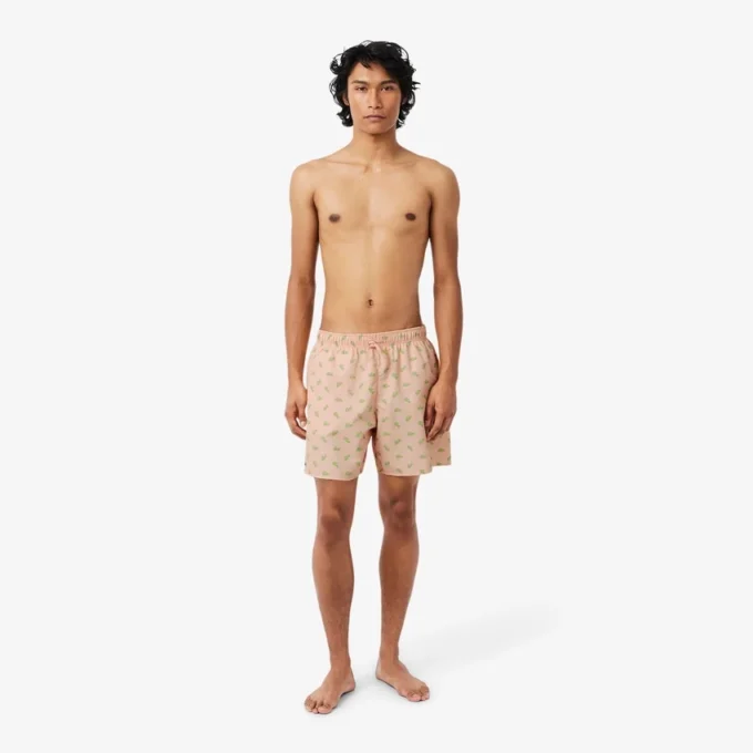 Boxerky střední délky s potiskem krokodýla Boxerky střední délky s potiskem krokodýla