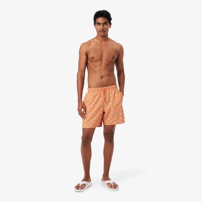 Boxerky střední délky s potiskem krokodýla Boxerky střední délky s potiskem krokodýla