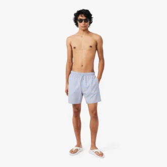 Boxerky střední délky s potiskem krokodýla Boxerky střední délky s potiskem krokodýla