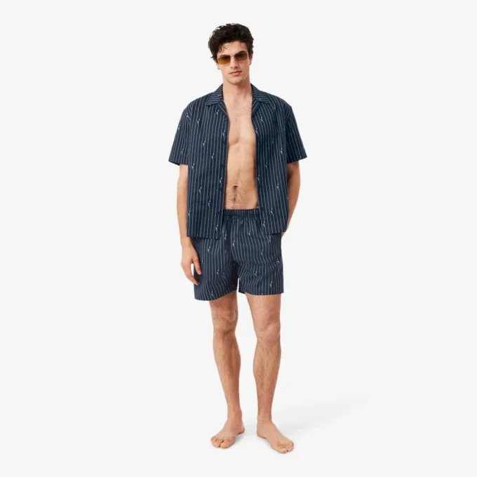 Boxerky střední délky s potiskem krokodýla Boxerky střední délky s potiskem krokodýla