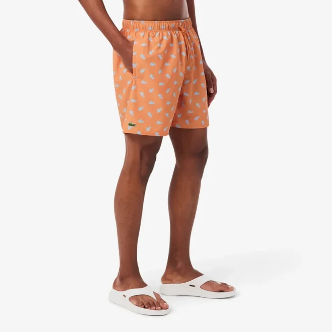 Boxerky střední délky s potiskem krokodýla Boxerky střední délky s potiskem krokodýla