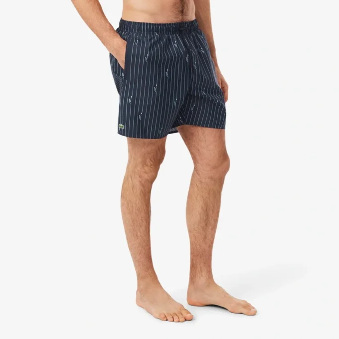 Boxerky střední délky s potiskem krokodýla Boxerky střední délky s potiskem krokodýla