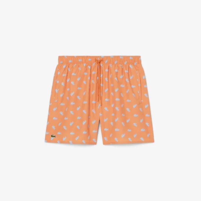 Boxerky střední délky s potiskem krokodýla Boxerky střední délky s potiskem krokodýla