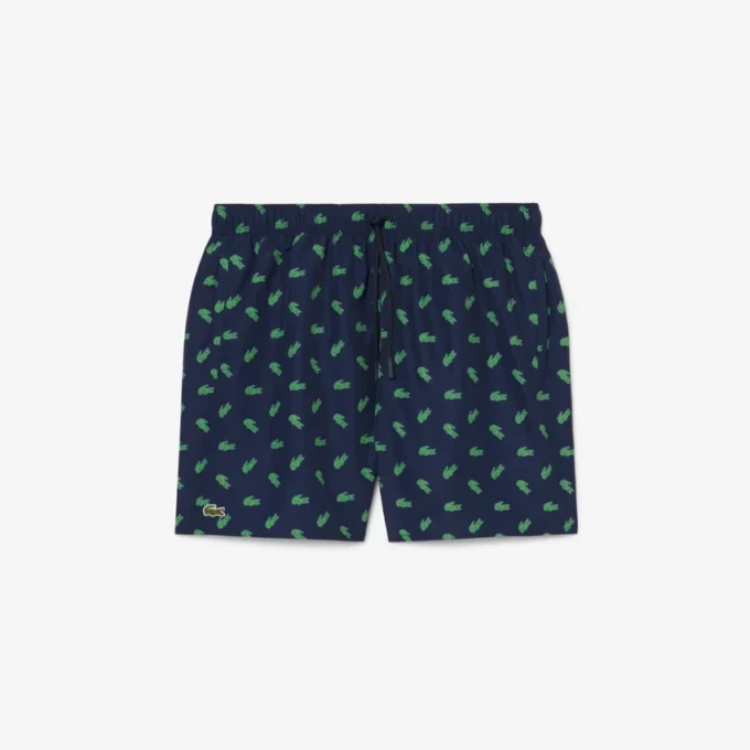 Boxerky střední délky s potiskem krokodýla Boxerky střední délky s potiskem krokodýla