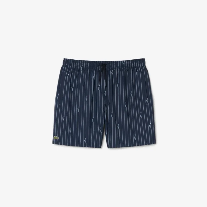 Boxerky střední délky s potiskem krokodýla Boxerky střední délky s potiskem krokodýla