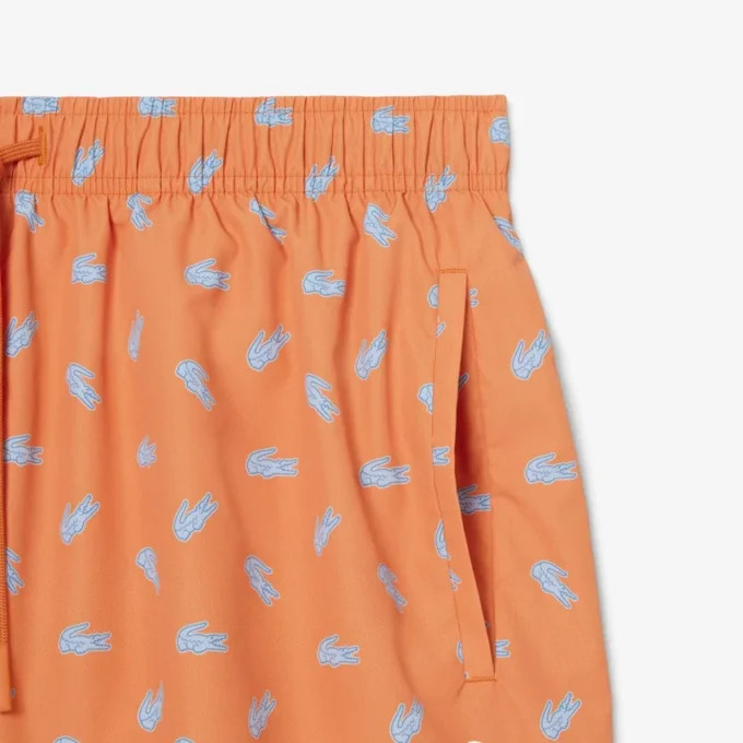 Boxerky střední délky s potiskem krokodýla Boxerky střední délky s potiskem krokodýla