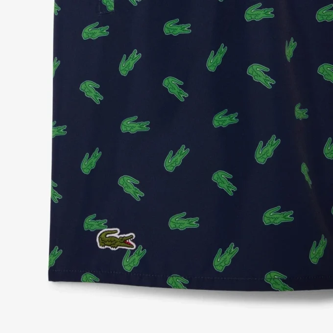 Boxerky střední délky s potiskem krokodýla Boxerky střední délky s potiskem krokodýla