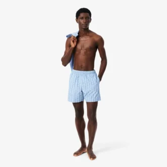 Boxerky střední délky s potiskem monogramu