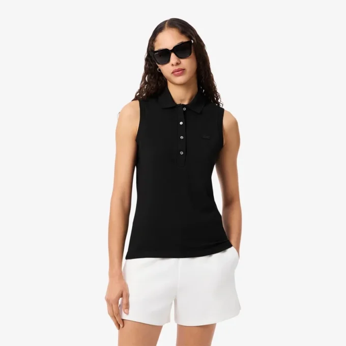 Dámská bezrukávová strečová polokošile L.12.12 se slim fit střihem Dámská bezrukávová strečová polokošile L.12.12 se slim fit střihem