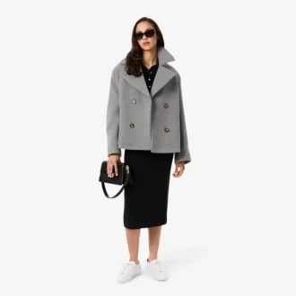 Dámský krátký oversized kabát z vlněné směsi The Blend