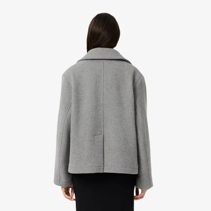 Dámský krátký oversized kabát z vlněné směsi The Blend Dámský krátký oversized kabát z vlněné směsi The Blend