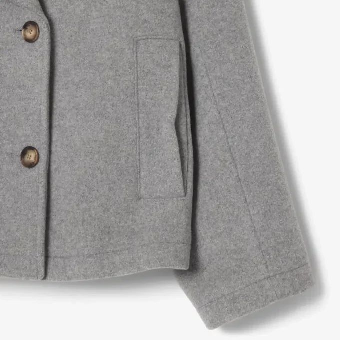 Dámský krátký oversized kabát z vlněné směsi The Blend Dámský krátký oversized kabát z vlněné směsi The Blend