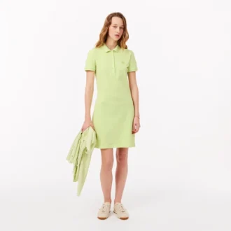 Dámské mini šaty s polo límečkem, slim fit, strečové