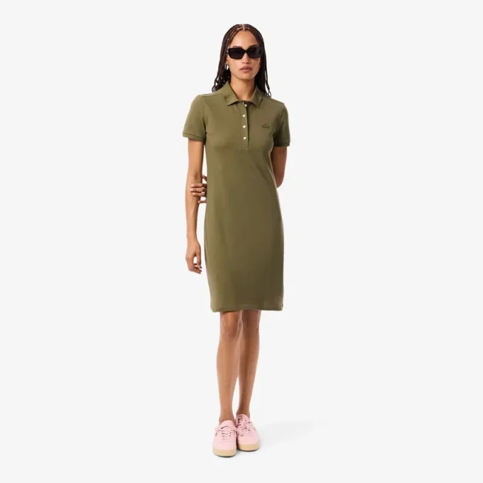 Dámské mini šaty s polo límečkem, slim fit, strečové Dámské mini šaty s polo límečkem, slim fit, strečové