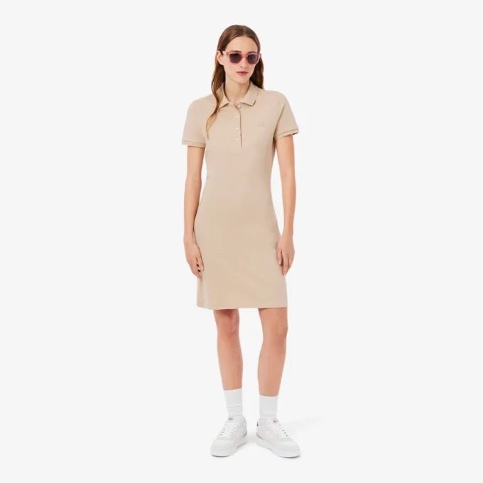 Dámské mini šaty s polo límečkem, slim fit, strečové Dámské mini šaty s polo límečkem, slim fit, strečové