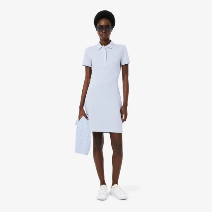 Dámské mini šaty s polo límečkem, slim fit, strečové Dámské mini šaty s polo límečkem, slim fit, strečové