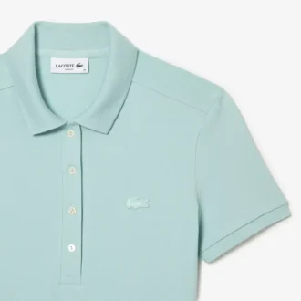 Dámské mini šaty s polo límečkem, slim fit, strečové