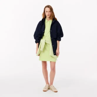 Dámské mini šaty s polo límečkem, slim fit, strečové