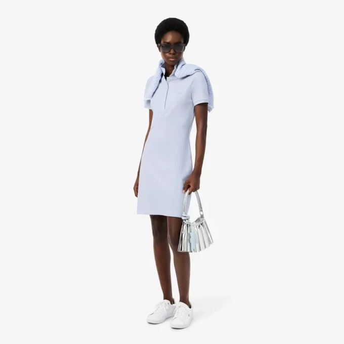 Dámské mini šaty s polo límečkem, slim fit, strečové Dámské mini šaty s polo límečkem, slim fit, strečové