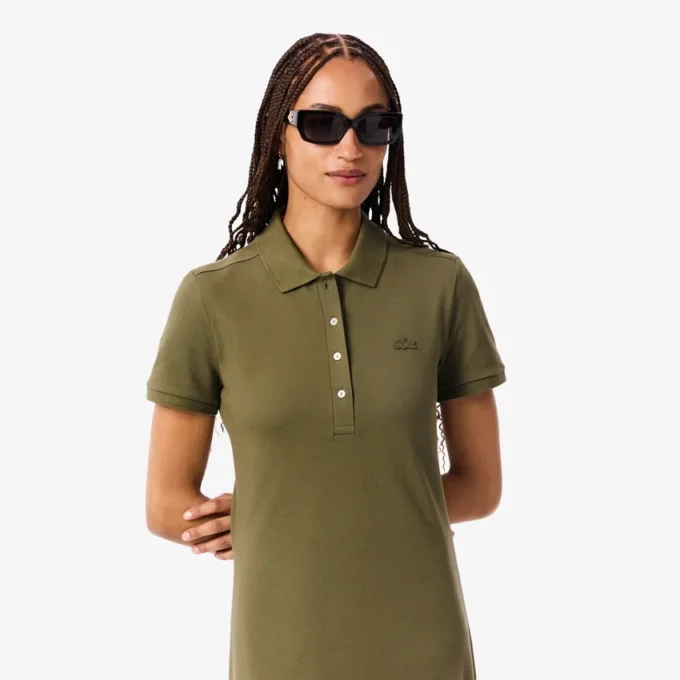Dámské mini šaty s polo límečkem, slim fit, strečové Dámské mini šaty s polo límečkem, slim fit, strečové