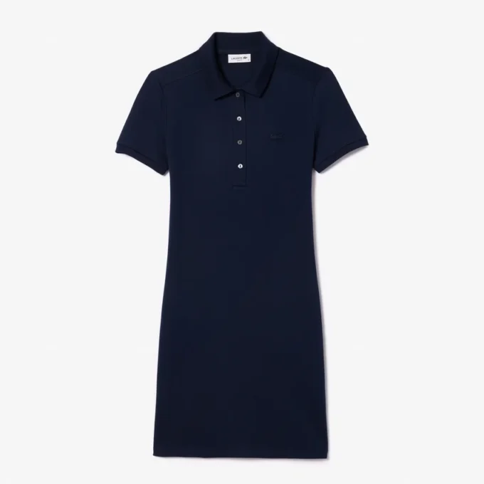 Dámské mini šaty s polo límečkem, slim fit, strečové Dámské mini šaty s polo límečkem, slim fit, strečové