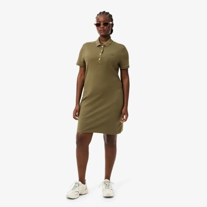 Dámské mini šaty s polo límečkem, slim fit, strečové Dámské mini šaty s polo límečkem, slim fit, strečové