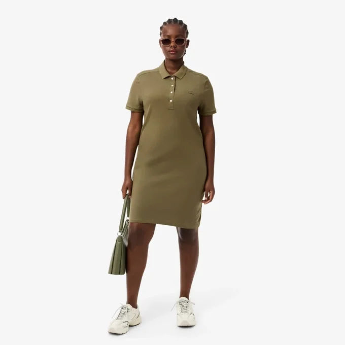 Dámské mini šaty s polo límečkem, slim fit, strečové Dámské mini šaty s polo límečkem, slim fit, strečové