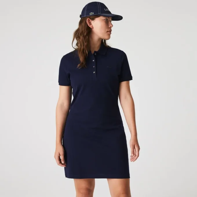 Dámské mini šaty s polo límečkem, slim fit, strečové Dámské mini šaty s polo límečkem, slim fit, strečové