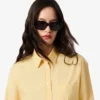 Dámská oversized bavlněná košile s knoflíky Dámská oversized bavlněná košile s knoflíky