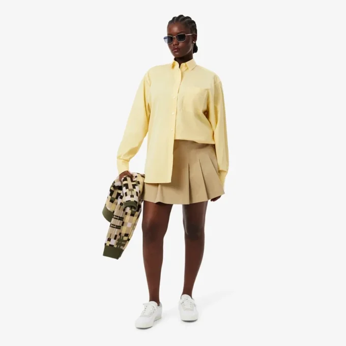 Dámská oversized bavlněná košile s knoflíky Dámská oversized bavlněná košile s knoflíky