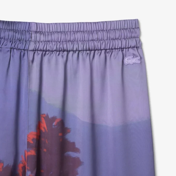 Dámské oversized kalhoty s potiskem krajiny Dámské oversized kalhoty s potiskem krajiny