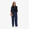 Dámské oversized kalhoty z vlněné směsi s plisováním Dámské oversized kalhoty z vlněné směsi s plisováním