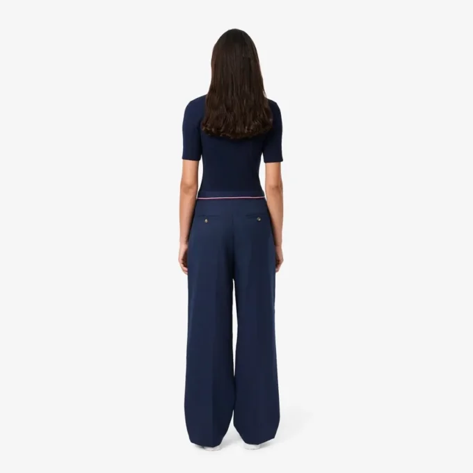 Dámské oversized kalhoty z vlněné směsi s plisováním Dámské oversized kalhoty z vlněné směsi s plisováním