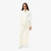Dámské oversized plisované flanelové kalhoty Dámské oversized plisované flanelové kalhoty