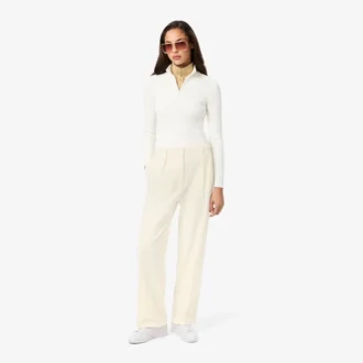 Dámské oversized plisované flanelové kalhoty