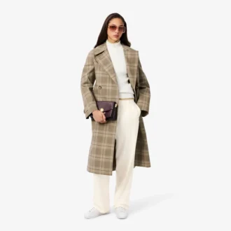 Dámské oversized plisované flanelové kalhoty