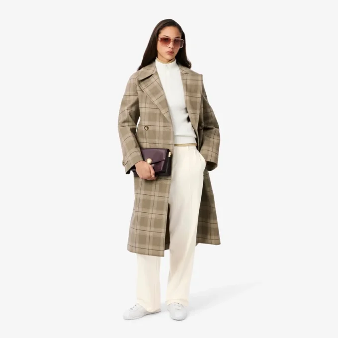 Dámské oversized plisované flanelové kalhoty Dámské oversized plisované flanelové kalhoty