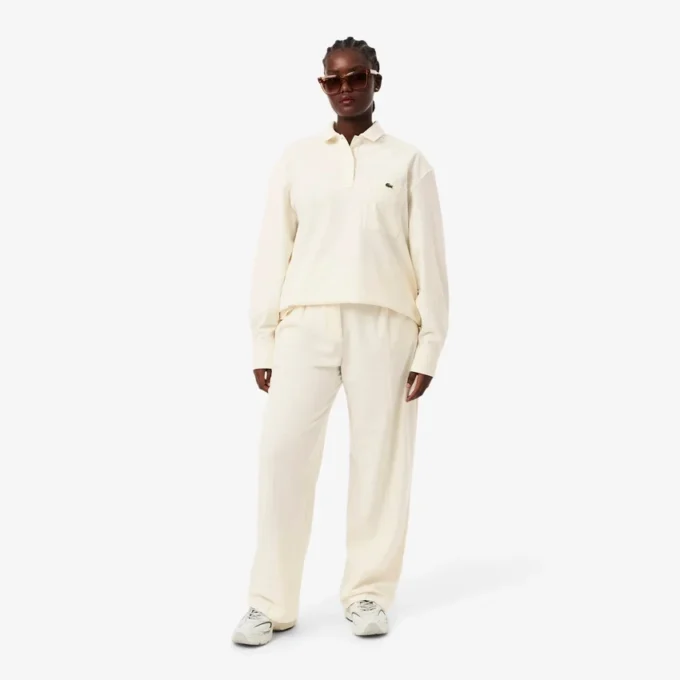 Dámské oversized plisované flanelové kalhoty Dámské oversized plisované flanelové kalhoty