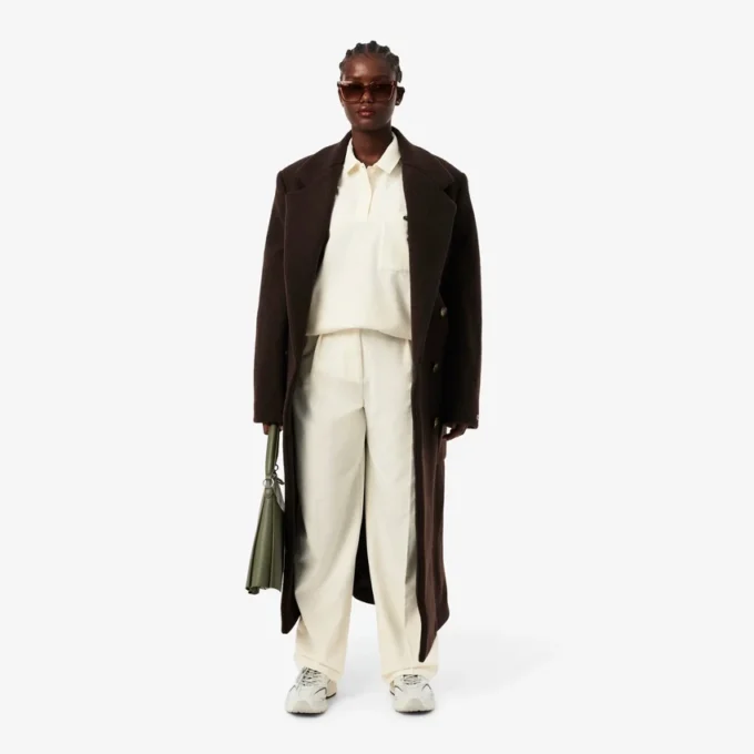 Dámské oversized plisované flanelové kalhoty Dámské oversized plisované flanelové kalhoty