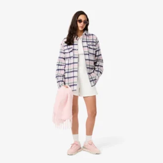 Dámská oversized prošívaná vlněná košile