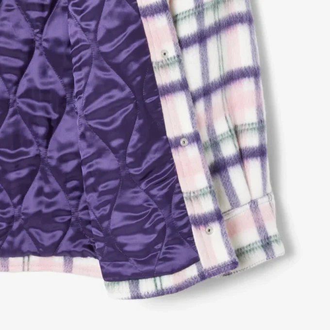 Dámská oversized prošívaná vlněná košile Dámská oversized prošívaná vlněná košile