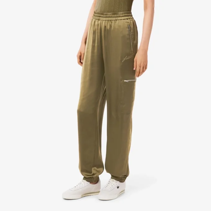 Dámské oversized saténové tepláky Dámské oversized saténové tepláky