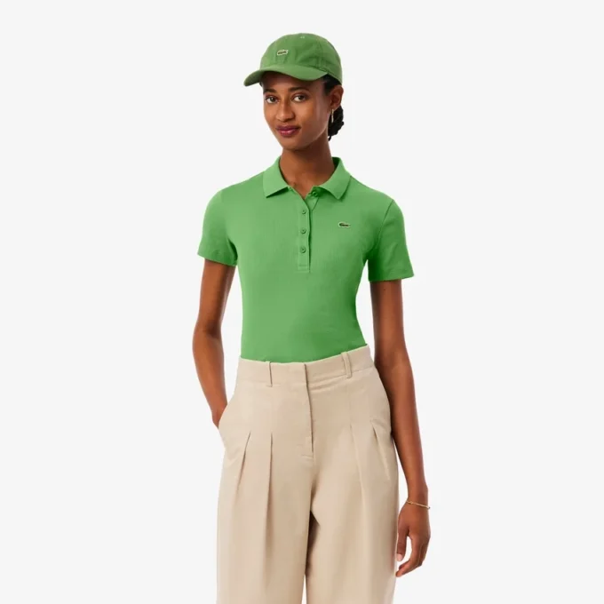 Dámská polokošile L.12.D Slim Fit z žebrované bavlny Dámská polokošile L.12.D Slim Fit z žebrované bavlny