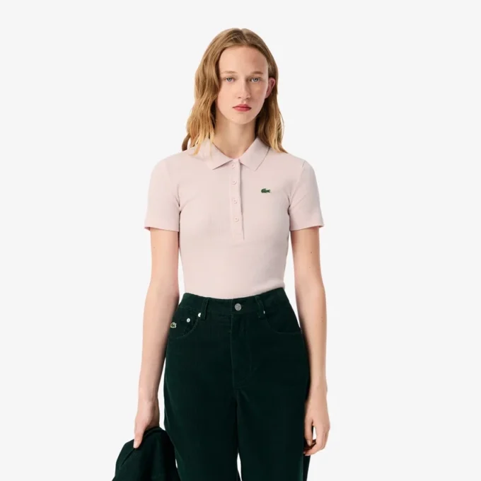 Dámská polokošile L.12.D Slim Fit z žebrované bavlny Dámská polokošile L.12.D Slim Fit z žebrované bavlny