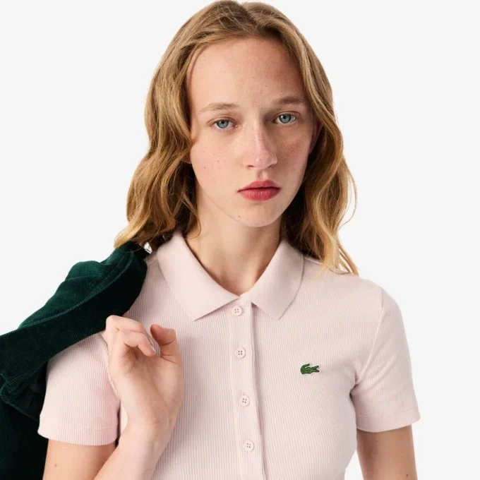 Dámská polokošile L.12.D Slim Fit z žebrované bavlny Dámská polokošile L.12.D Slim Fit z žebrované bavlny