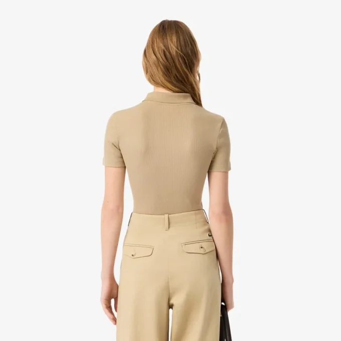 Dámská polokošile L.12.D Slim Fit z žebrované bavlny Dámská polokošile L.12.D Slim Fit z žebrované bavlny